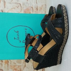 New Jack Rogers Abbey Espadrille Wedge Sandals
